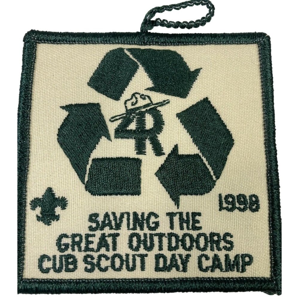 Cub Scout Day Camp Saving the Great Outdoors Patch Square Boy Scouts BSA 4R 1998